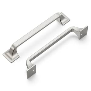 Forge Collection 5-1/16 in. (128 mm) Satin Nickel Finish Cabinet Door and Drawer Pull (10-Pack)