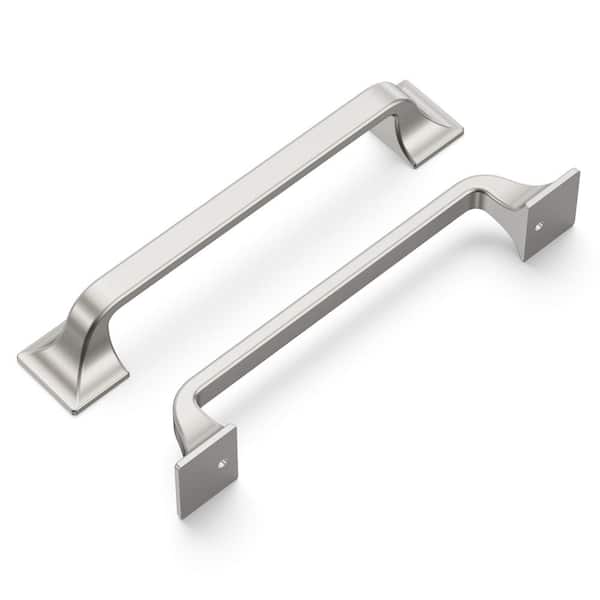 HICKORY HARDWARE Forge Collection 5-1/16 in. (128 mm) Satin Nickel Finish Cabinet Door and Drawer Pull (10-Pack)