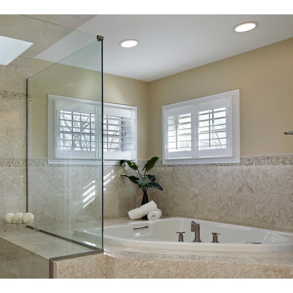 6'' White Glass Recessed Shower Trim