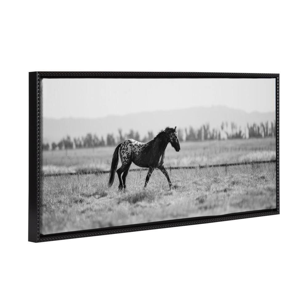 "Sylvie ""Ursa No 1 Black and White"" by Crystal Lynn Collins Beaded Black Framed Art Print 40 in. x 18 in." price history on PriceWatchPro
