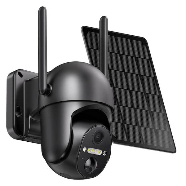 Solar-Powered Wireless Outdoor Security Camera, 2K 360° View, Color Night Vision, PIR Motion Sensor, WiFi Surveillance