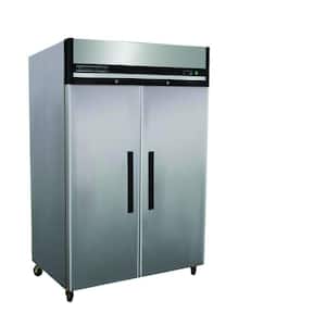 49 cu. ft. Freezer, Automatic Defrost, Upright Double Door Freezer, 53.9 in. Stainless Steel