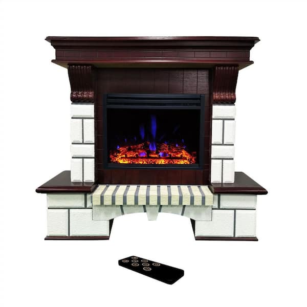 Cambridge 48 in. Belcrest Electric Fireplace in Mahogany