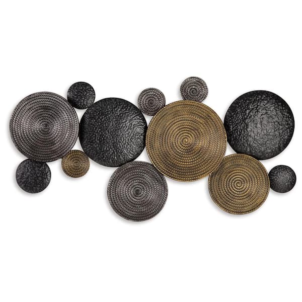 Signature DESIGN BY ASHLEY Emsley 22.5 in. x 44.25 in. Metal Brown/Black Wall Decor Metal Work