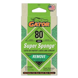 Super Sponge 3 in. x 5 in. x 1 in Medium 80 Grit Sanding Sponge