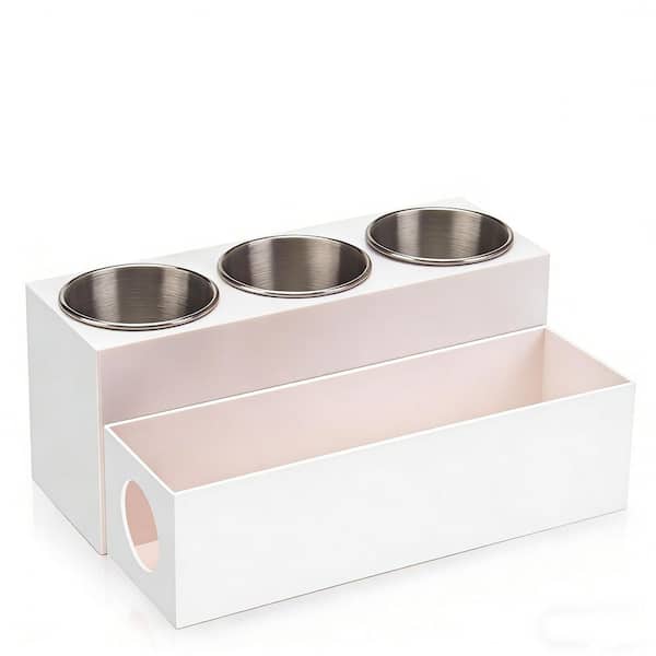 Hair Tool Organizer in White, Bathroom Vanity Organizers and Storage, for Hair Dryer, Curling Iron, Flat Iron