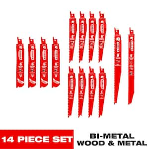 Bi-Metal Reciprocating Saw Blade Set (14-Piece)