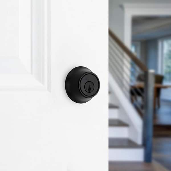 Matte Black Double Cylinder Deadbolt Featuring SmartKey Security