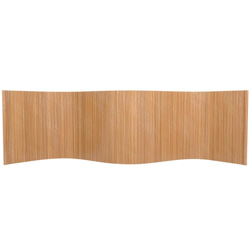 Natural Bamboo Wave Desktop Privacy Screen