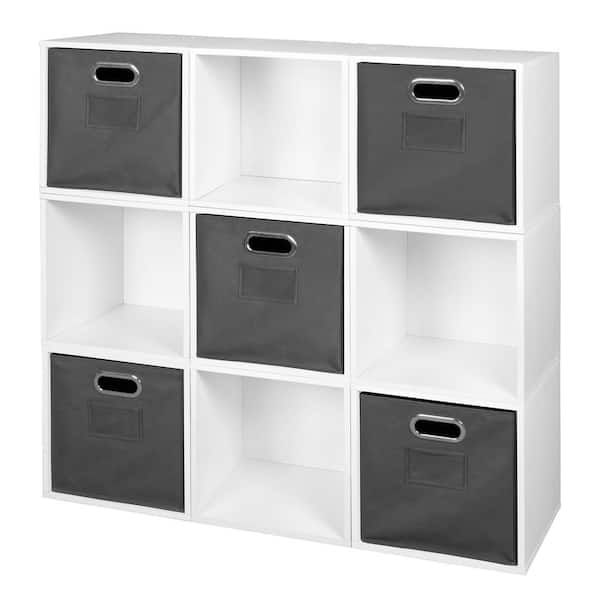 Regency 39 in. H x 39 in. W x 13 in. D White Wood 14-Cube Organizer