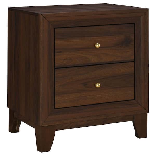 Coaster Welsley Walnut 2-Drawer Nightstand Bedside Table