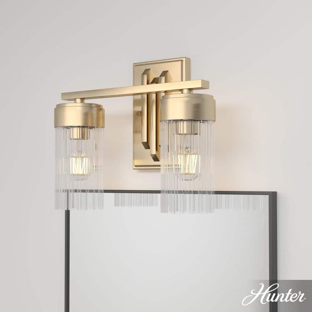 Alturas Gold Dimmable 2-Light Modern Vanity Fixture