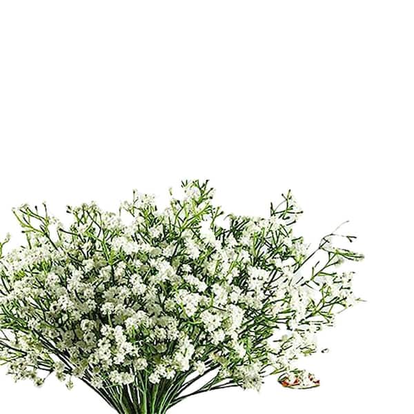 Unbranded 2.00 in. White Artificial Baby Breath Flower Branch Stem for Wedding and Home Decorations