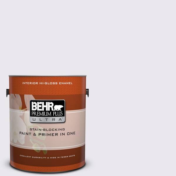 BEHR Premium Plus Ultra 1 gal. #PPL-22 Dried Lavender Hi-Gloss Enamel Interior Paint and Primer in One