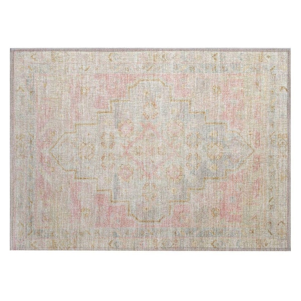 Chantille Machine Washable Indoor/Outdoor Abstract ACN1918 Pink 2 ft. x 3 ft. Accent Rug