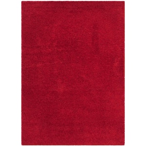 Laguna Shag Red 4 ft. x 6 ft. Solid Area Rug