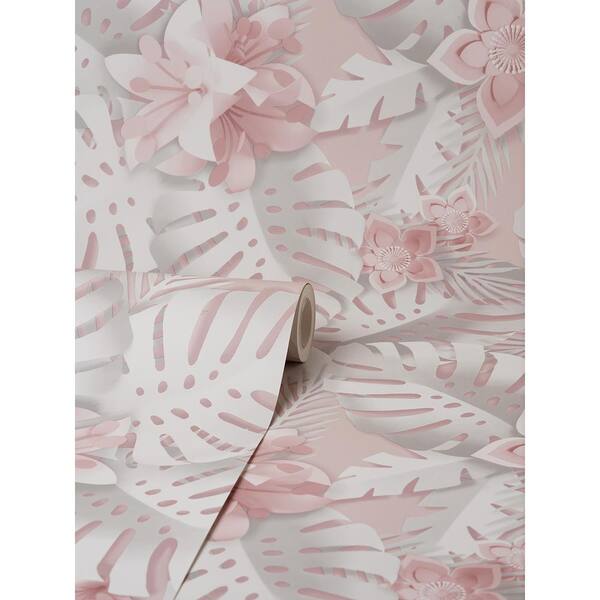 A-Street Prints Alfresco Pink Tropical Palm Pink Wallpaper Sample  2969-26054SAM - The Home Depot