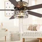 Duchess 52 in. Clear Crystal LED Ceiling Fan With Light