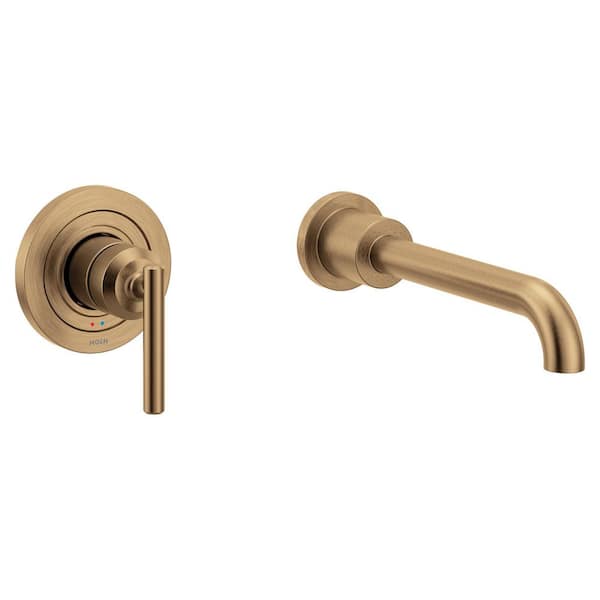 Gibson Bronzed Gold Single Handle Wall Mount Tub Filler High Flow Tub Faucet with 10" Spout Reach