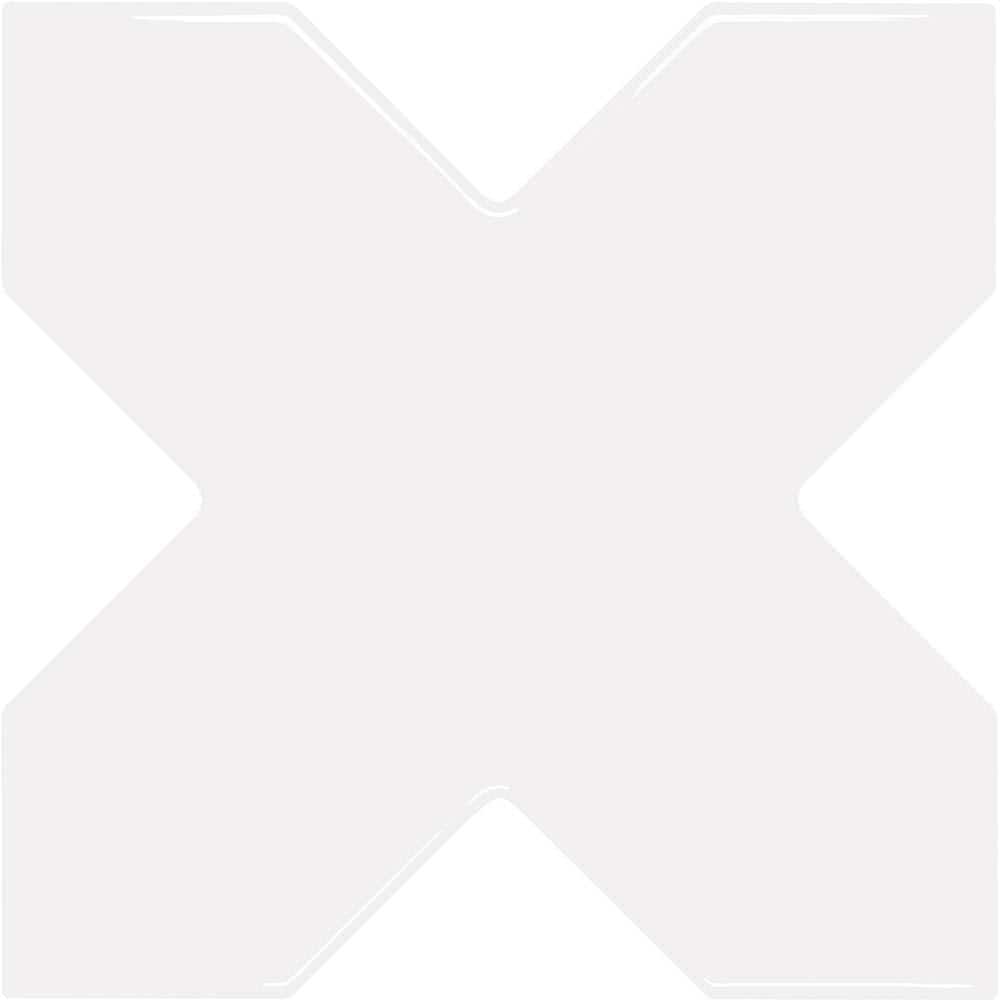 Siena White 5.35 in. x 5.35 in. Glossy Ceramic Cross-Shaped Wall and Floor Tile Sample (0.2 Sq. ft./case) (1-pack) price history on PriceWatchPro