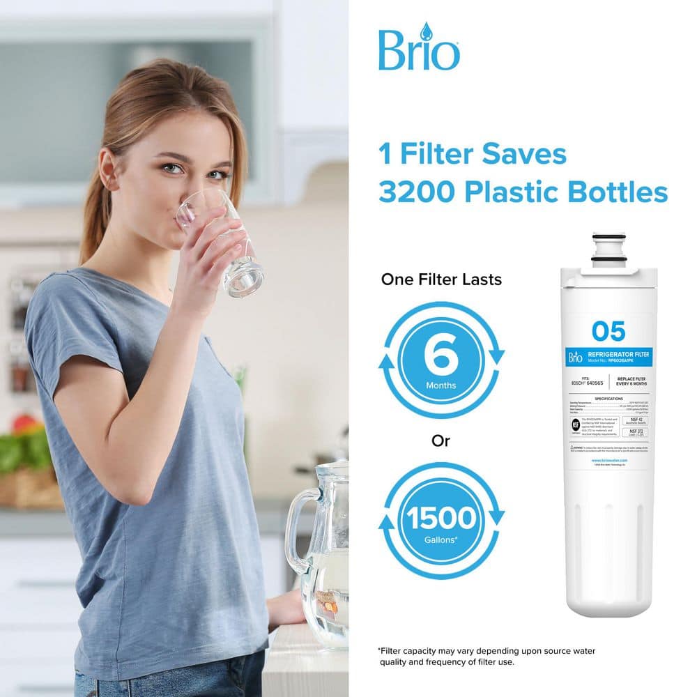 Brio White Carbon Charcoal Refrigerator Replacement Filter