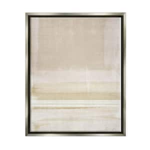 Abstract Simple Neutral Tones Watercolor Collage by Denise Brown Floater Frame Abstract Wall Art Print 31 in. x 25 in.