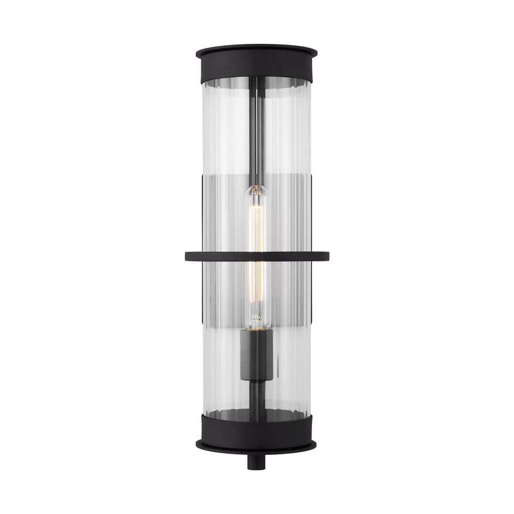 Alcona 1-Light Black Hardwired Outdoor Large Wall Lantern Sconce price history on PriceWatchPro