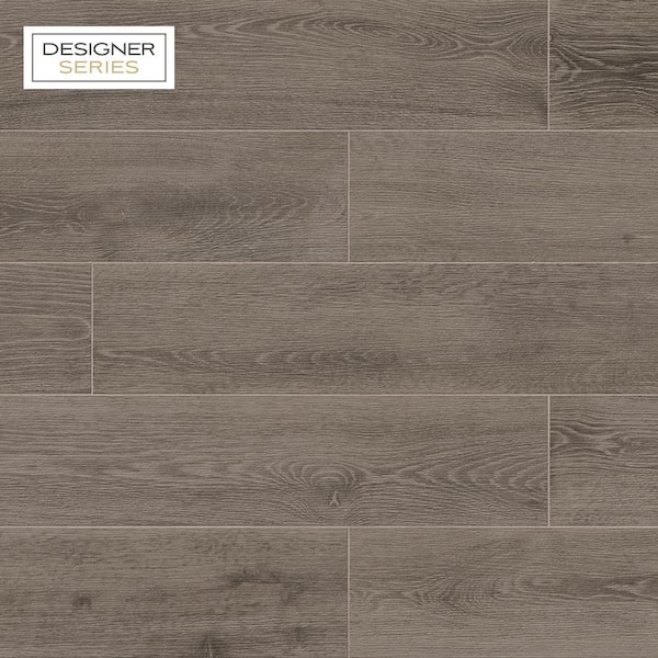 Corso Italia Nevada Wool Dark Gray 8 in. x 10 in. Wood Look Porcelain Floor and Wall Tile