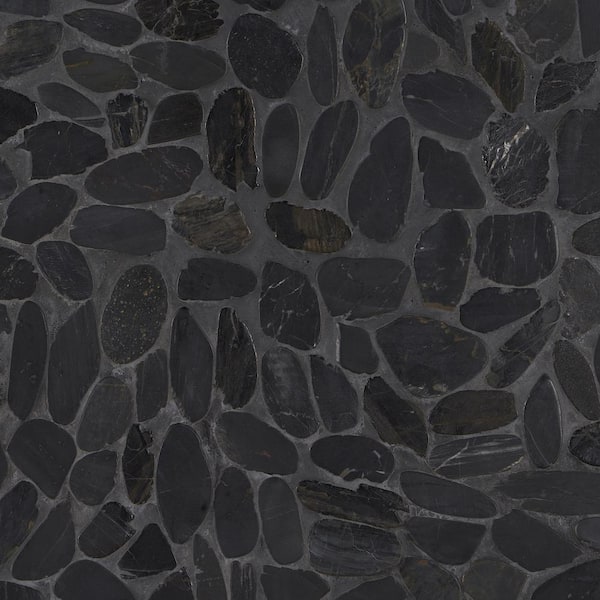 Ivy Hill Tile Pebble Rock Flat Bed 12 in. x 12 in. Marble Floor and Wall Tile
