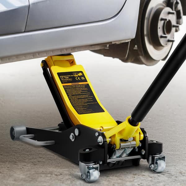 Floor Jack, 2.5 Ton Low Profile Floor Jack, Aluminum and Steel Racing Floor Jack with Dual Pistons Quick Lift Pump