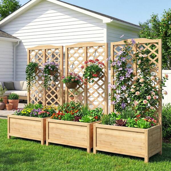 BOZTIY 30 in. L x 16 in. W x 59 in. H Freestanding Raised Garden