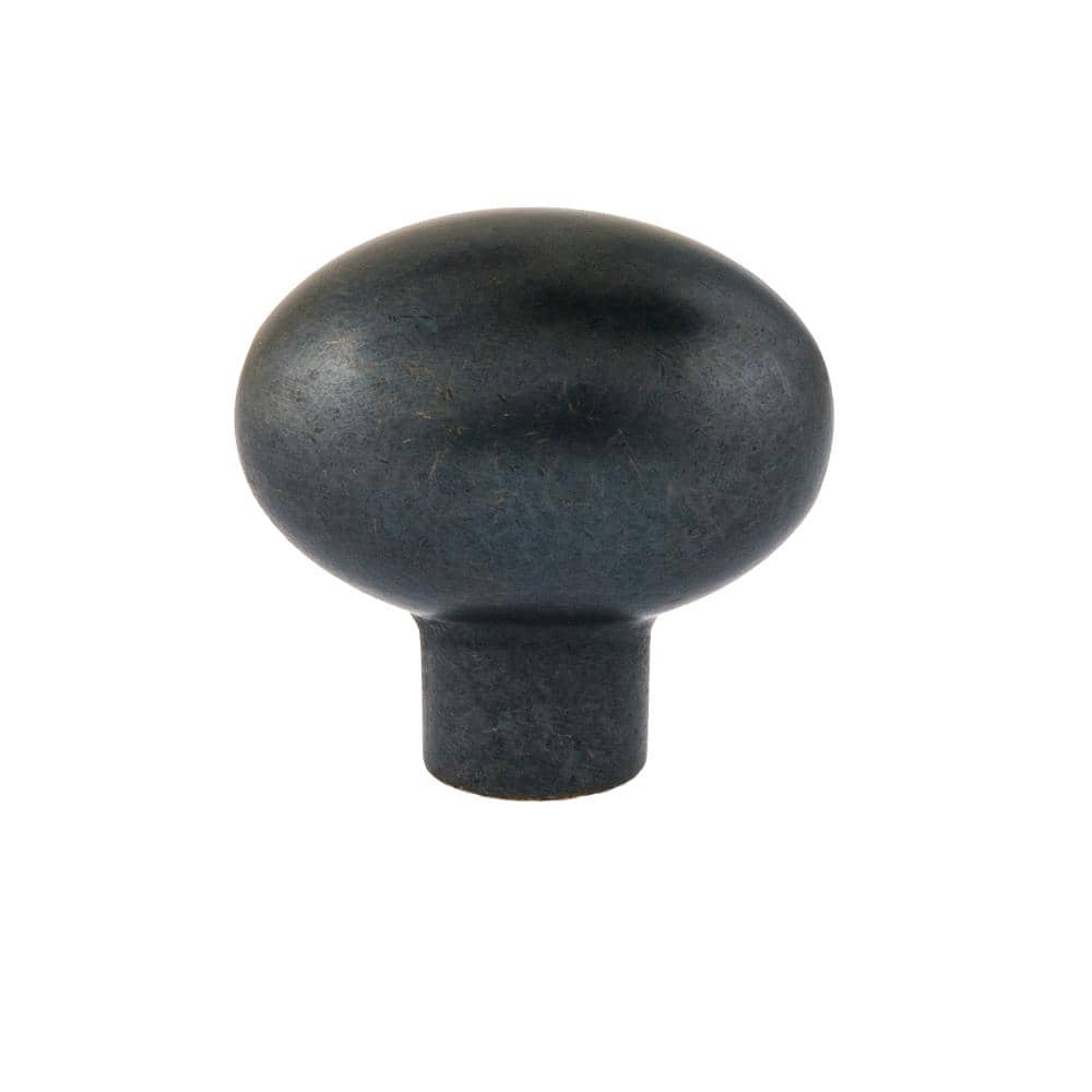 Dark Bronze Oval Knob with Mounting Hardware
