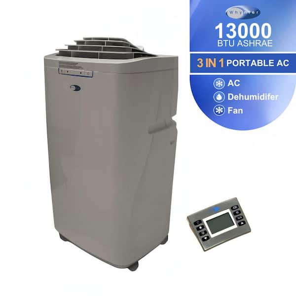 6,400 (DOE) BTU Portable Air Conditioner Cools 420 sq. ft., Dehumidifier, Remote and Carbon Filter in Gray