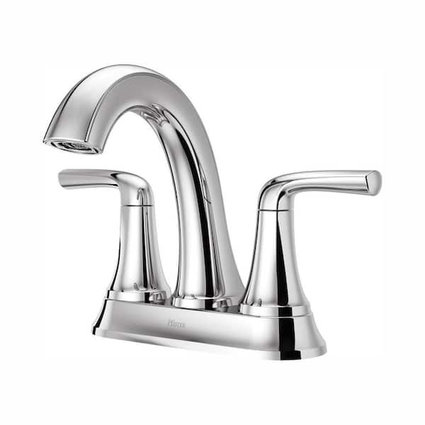 Pfister Ladera 4 in. Centerset Double Handle Bathroom Faucet in Polished Chrome