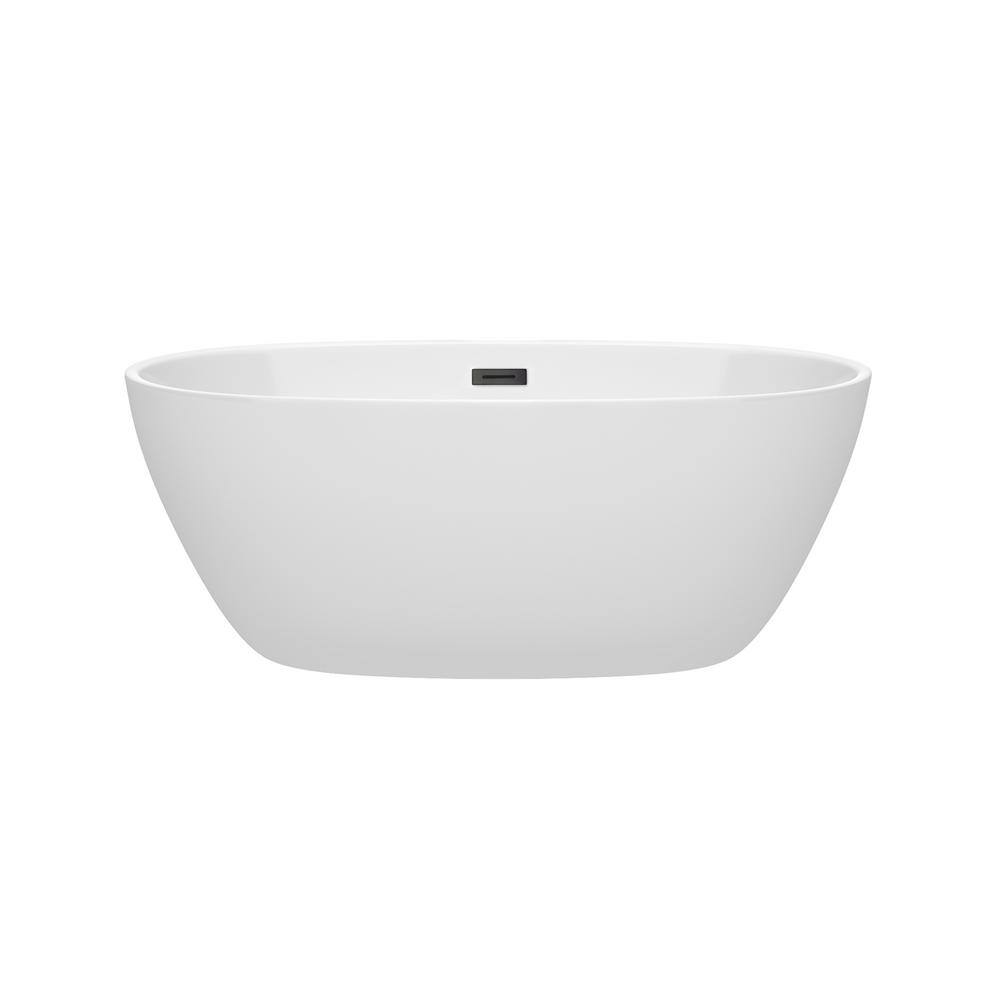 Juno 59'' White Freestanding Acrylic Soaking Bathtub