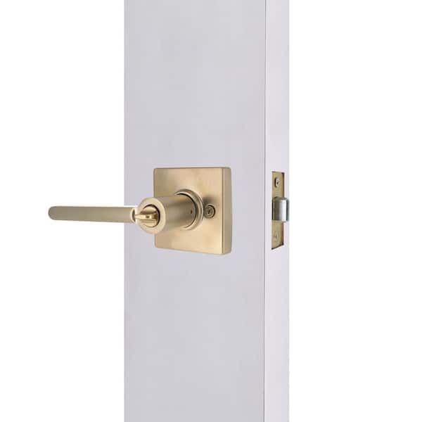 ModernGlow Gold Brass Door Lever Handle High Quality, Round Rose