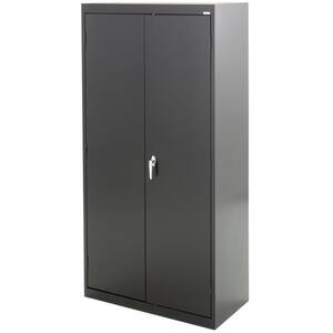 Classic Series Combination Storage Cabinet with Adjustable Shelves in Black (36 in. W x 72 in. H x 24 in. D)