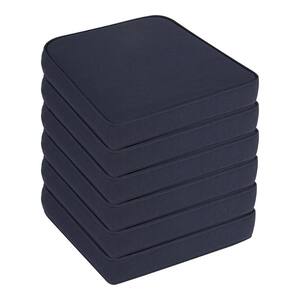 20 in. x 20 in. CushionGuard Midnight Trapezoid Outdoor Dining Chair Replacement Seat Cushion (6-Pack)