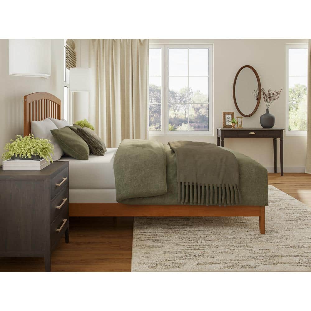 Richmond Light Toffee Solid Wood Queen Bed Frame