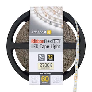 RibbonFlex Pro 32.8 ft. (10M) 24-Volt LED Tape Light, Soft White (2700K), 60 LEDs/M