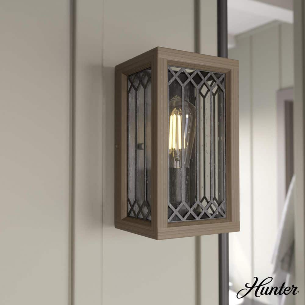 Chevron 1-Light Rustic Iron Wall Sconce with Clear Seeded Glass Shade price history on PriceWatchPro