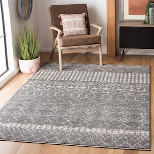 Tulum Gray/Ivory 4 ft. x 6 ft. Moroccan Area Rug