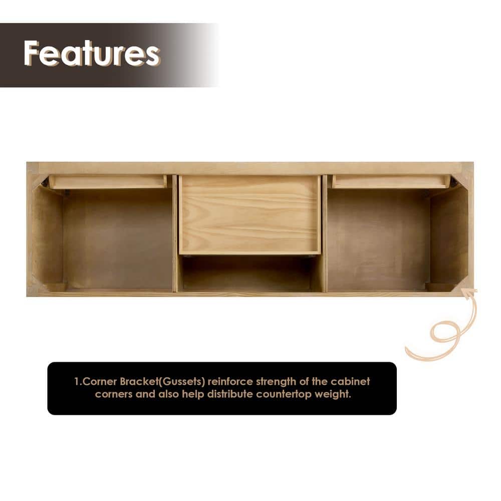 Solana 72" Weathered Fir Vanity with Calacatta Quartz Top