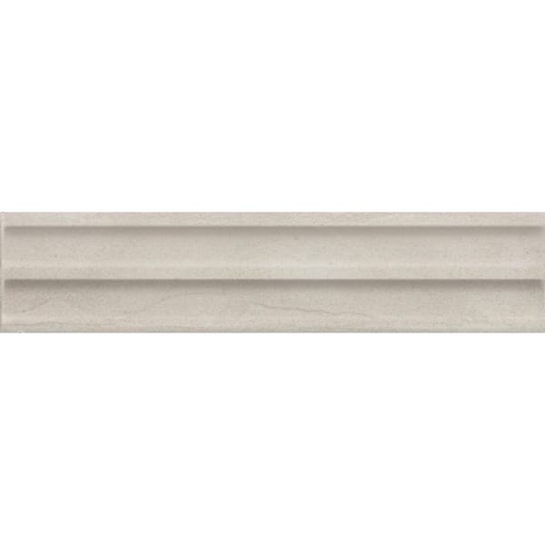 Indoterra Natural 2 in. x 4 in. Matte Porcelain Fluted Concrete Look Wall Tile Sample