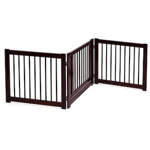 24 in. Configurable Folding 3 Panel Wood Dog Fence Pet Gate