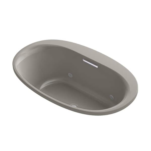 KOHLER Underscore 5 ft. Acrylic Oval Drop-in VibrAcoustic Bathtub with Chromatherapy in Cashmere