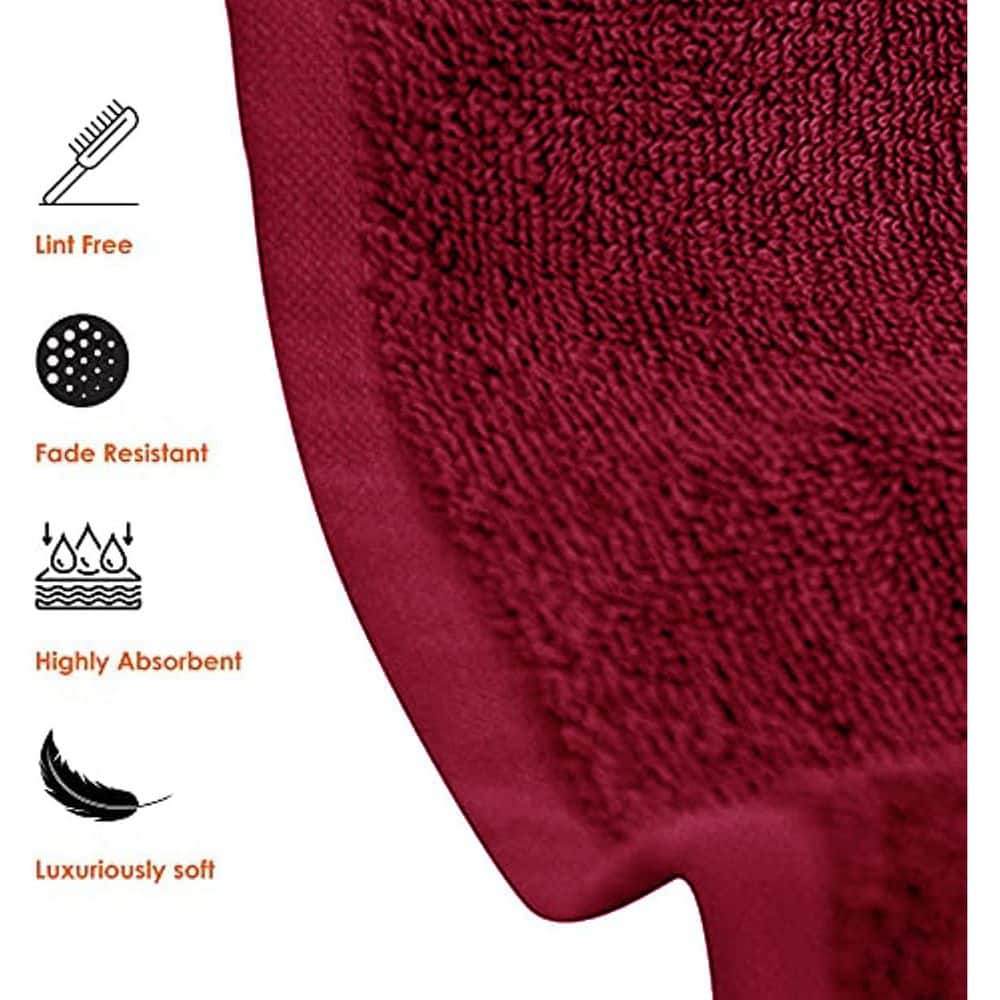 Maroon Egyptian Cotton 6-Piece Towel Set