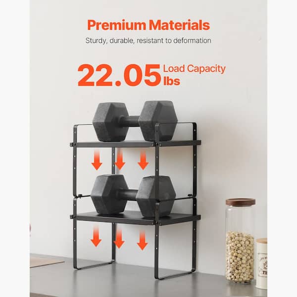 Ebern Designs Expandable Cabinet Organizer - 2-in-1 Kitchen Shelf and