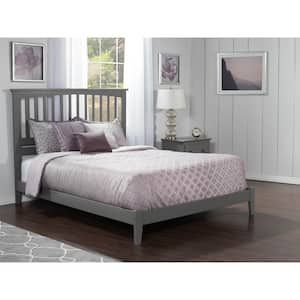 Mission Queen Traditional Bed in Grey