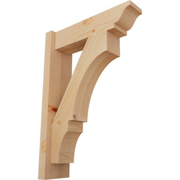 Ekena Millwork 6 in. x 26 in. x 18 in. Douglas Fir Balboa Traditional Smooth Outlooker